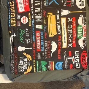 Friends Themed Pillowcase - Black and Multicolor